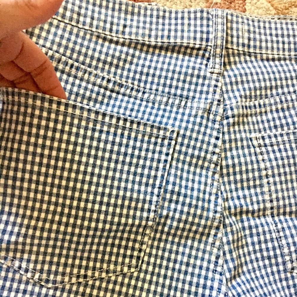 Madewell high rise denim blue white gingham short size 27 - Picture 8 of 8